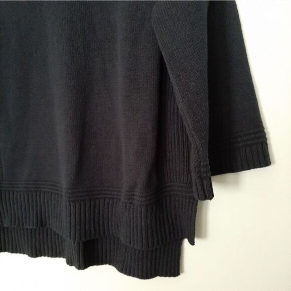 JOE FRESH \ High-Low Hem Relaxed Fit V-Neck Pullover Sweater Navy Blue Sz S - Picture 5 of 14